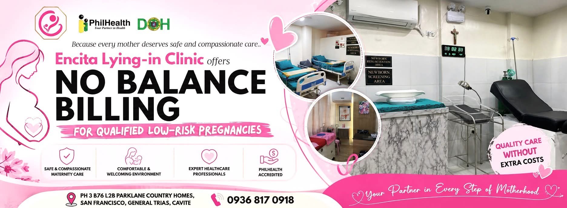 Encita Lying-in Clinic — safe and compassionate maternity care, no balance billing for qualified low-risk pregnancies